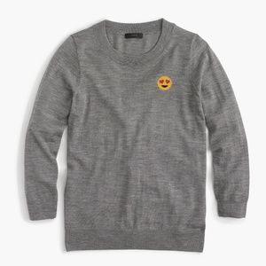 NWOT J CREW Tippi heart ❤️ emoji sweater 2018 sz M